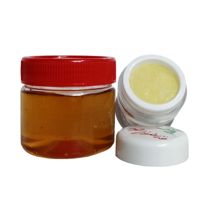 ترکیب ژل رویال ایرانی اعلا 15 گرم و عسل گون درجه یک 250 گرم ، غذای ملکه ، جهت حمل آسان