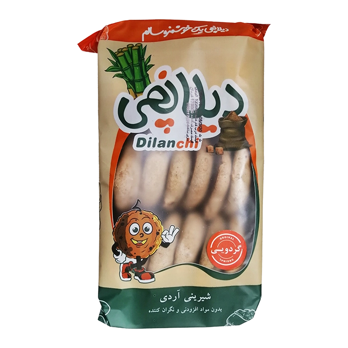 کلوچه سنتی گردویی دیلانچی ( شکر قهوه ای ، آرد کامل ، عسل ، روغن کنجد و آفتابگردان ، گلاب ، گردو )